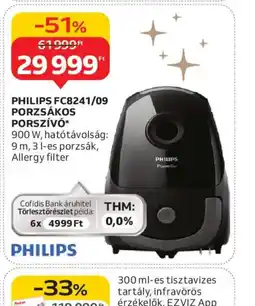 Auchan PHILIPS FC8241/09 PORZSÁKOS PORSZÍV ajánlat