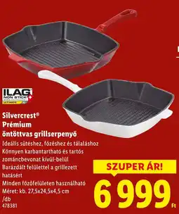 Lidl Silvercrest Prémium öntöttvas grillserpenyő ajánlat