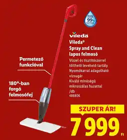 Lidl Vileda Spray and Clean lapos felmosó ajánlat