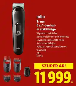 Lidl Braun 6 az 1-ben haj- és szakállvágó ajánlat