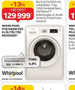 Auchan WHIRLPOOL FFB7269WVEE MOSGÉP ajánlat