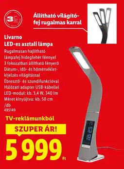 Lidl Livarno LED-es asztali lámpa ajánlat
