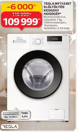 Auchan TESLA WF71230T ELÖLTÖLTŐS MOSGÉP ajánlat