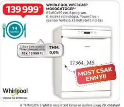 Auchan WHIRLPOOL WFC3C26P MOSOGATGÉP ajánlat