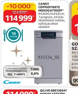 Auchan CANDY CDPH2D1047S MOSOGATGÉP ajánlat
