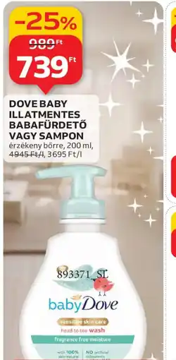 Auchan DOVE BABY BABAFÜRDETŐ VAGY SAMPON ajánlat