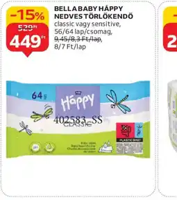 Auchan BELLA BABY HAPPY NEDVES TÖRLŐKENDŐ ajánlat