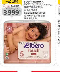 Auchan LIBERO TOUCH BUGYIPELENKA ajánlat
