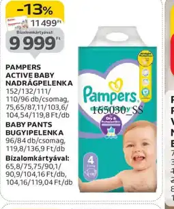 Auchan PAMPERS ACTIVE BABY NADRÁGPELENKA ajánlat