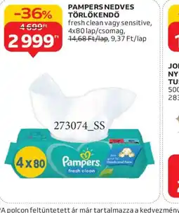 Auchan PAMPERS NEDVES TÖRLŐKENDŐ ajánlat