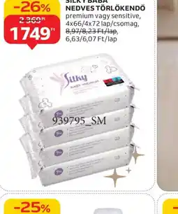 Auchan SILKY BABA NEDVES TÖRLŐKENDŐ ajánlat