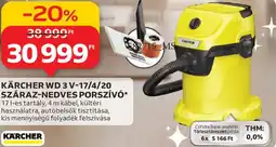 Auchan KÄRCHER WD 3 V-17/4/20 SZÁRAZ-NEDVES PORSZÍVÓ ajánlat