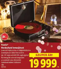Lidl Tronic Hordozható lemezjátszó ajánlat