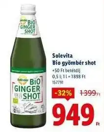 Lidl SOLEVITA Bio gyömbér shot ajánlat