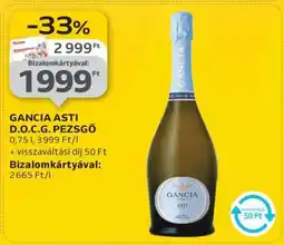 Auchan GANCIA ASTI D.O.C.G. PEZSGŐ ajánlat