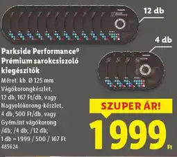 Lidl Parkside Performance Prémium sarokcsiszoló kiegészítők ajánlat