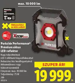 Lidl Parkside Performance Prémium akkus LED-reflektor ajánlat