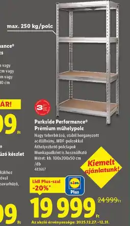 Lidl Parkside Performance Prémium műhelypolc ajánlat