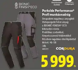 Lidl Parkside Performance Profi munkásnadrág ajánlat