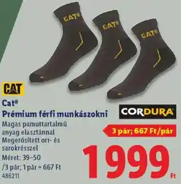 Lidl Cat Prémium férfi munkászokni ajánlat