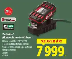 Lidl Parkside Akkumulátor és töltőszett ajánlat