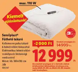 Lidl Sensiplast Fűthető takaró ajánlat