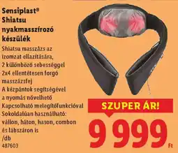 Lidl Sensiplast Shiatsu nyakmasszírozó készülék ajánlat