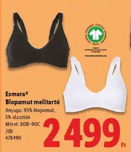 Lidl Esmara Biopamut melltartó ajánlat