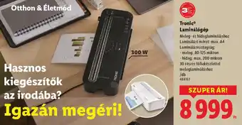 Lidl Tronic Laminálógép ajánlat