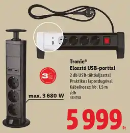 Lidl Tronic Elosztó USB-porttal ajánlat