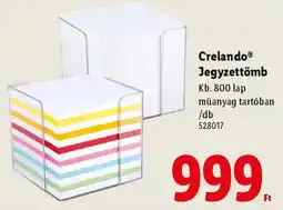 Lidl Crelando Jegyzettömb ajánlat