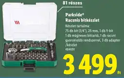 Lidl Parkside Racsnis bitkészlet ajánlat