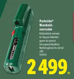 Lidl Parkside Blankoló- szerszám ajánlat