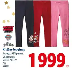 Lidl Kislány leggings ajánlat