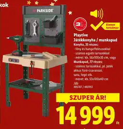 Lidl Playtive Játékkonyha / munkapad ajánlat