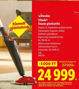 Lidl Vileda Steam gőztisztító ajánlat