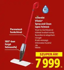 Lidl Vileda Spray and Clean lapos felmosó ajánlat