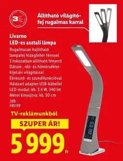 Lidl Livarno LED-es asztali lámpa ajánlat