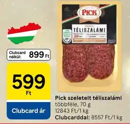 Tesco Pick szeletelt téliszalámi ajánlat