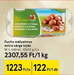Tesco Fuchs mélyalmos extra sárga tojás ajánlat