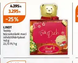 Müller LINDT Teddy tejcsokoládé maci ajánlat