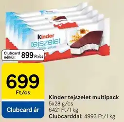 Tesco Kinder tejszelet multipack ajánlat