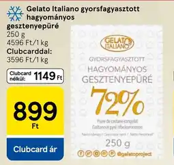 Tesco Gelato Italiano gyorsfagyasztott hagyományos gesztenyepüré ajánlat