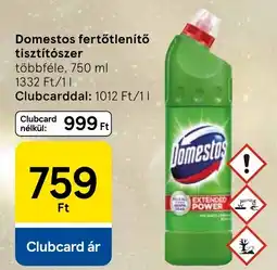 Tesco Domestos fertőtlenítő tisztítószer ajánlat