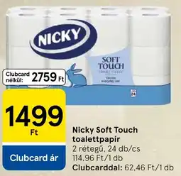 Tesco Nicky Soft Touch toalettpapír ajánlat