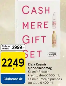 Tesco Ziaja kasmír ajándékcsomag ajánlat