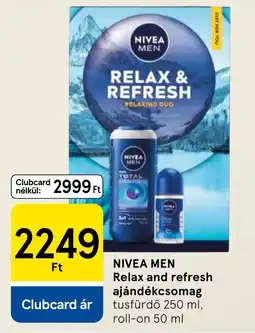 Tesco NIVEA MEN Relax and refresh ajándékcsomag ajánlat