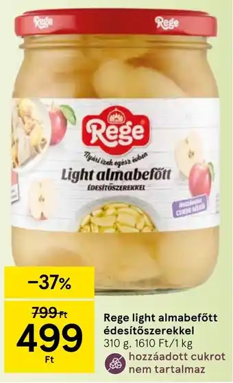 Rege light almabefőtt édesítőszerekkel