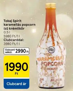 Tesco Tokaj Spirit karamellás popcorn ízű krémlikőr ajánlat