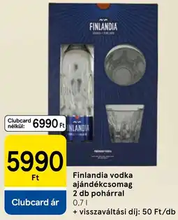 Tesco Finlandia vodka ajándékcsomag ajánlat